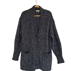 ISABEL MARANT ETOILE DGray Oversized V Neck Cardigan Green Sz 38 M/L